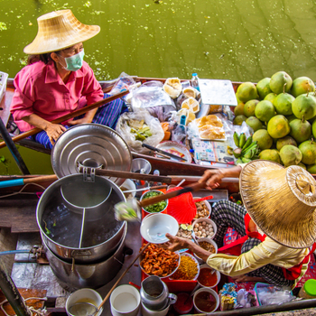 Bangkok - Mercado flotante - Kanchanaburi