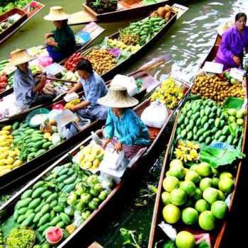 Bangkok – Mercado flotante - Kanchanaburi