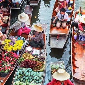 Bangkok - Samut Songkham - Mercado flotante Damnoen Saduak