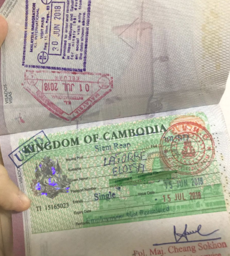 Visado a Camboya