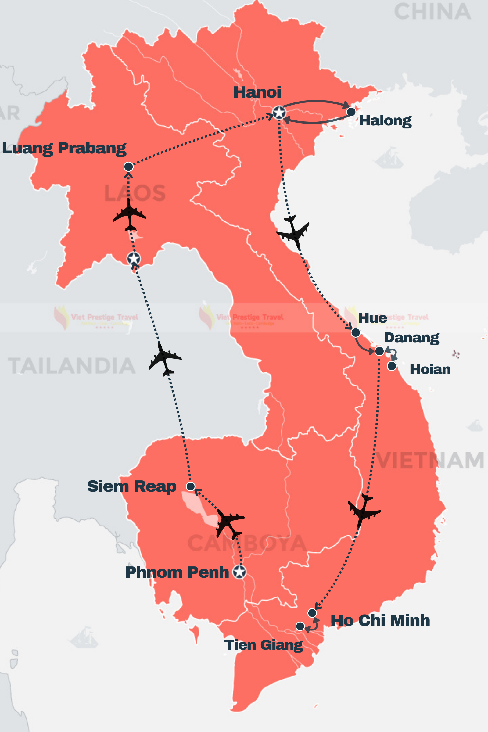 CIRCUITO POR CAMBOYA LAOS Y VIETNAM DE 20 DÍAS