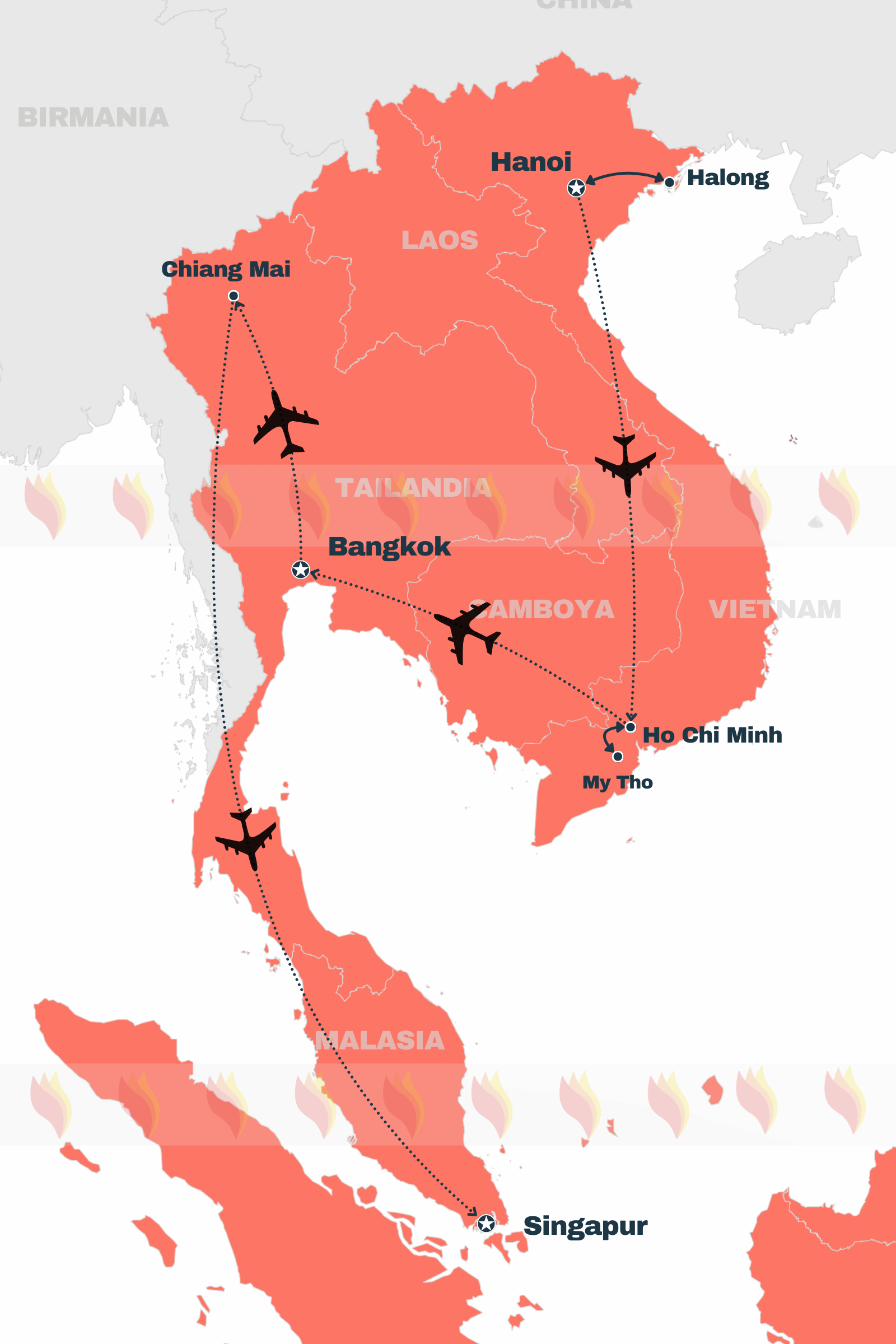 PAQUETE EXCLUSIVO A VIETNAM TAILANDIA SINGAPUR 2 SEMANAS