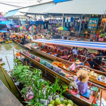 Bangkok - Mercado flotante y mercado de ferrocarril