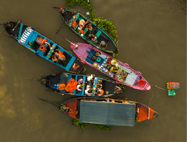 Mercado flotante de Cai Rang