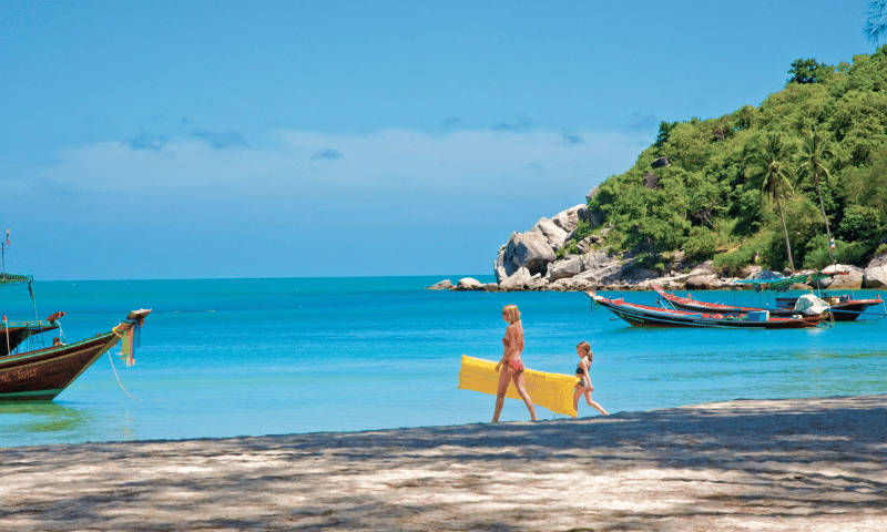 retiro en playa en sudeste asiático